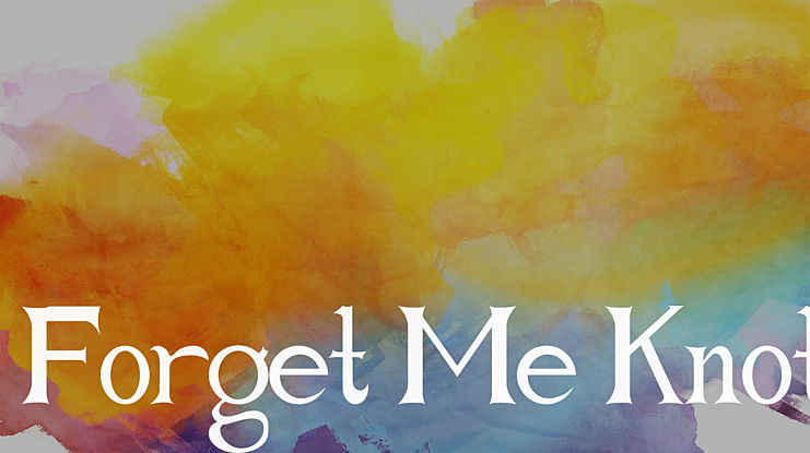 Forget Me Knot Font