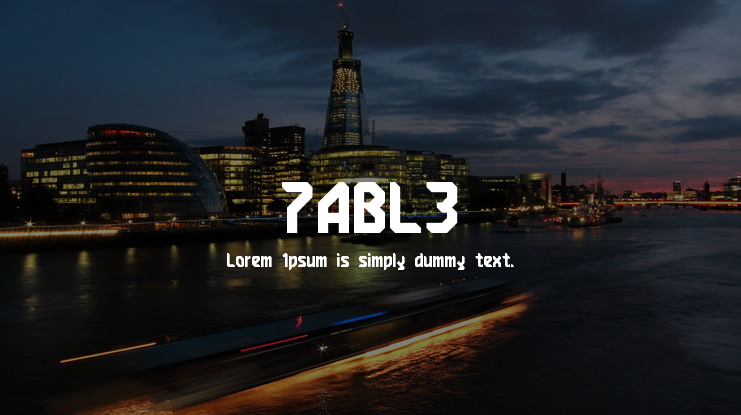 7ABL3 Font