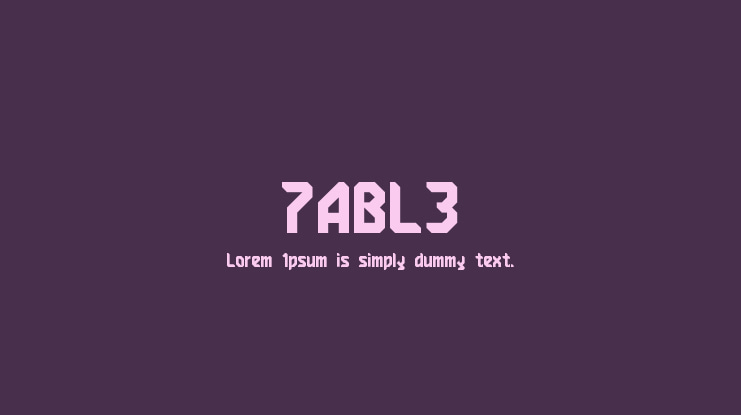 7ABL3 Font
