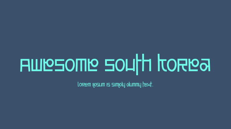 Awesome South Korea Font