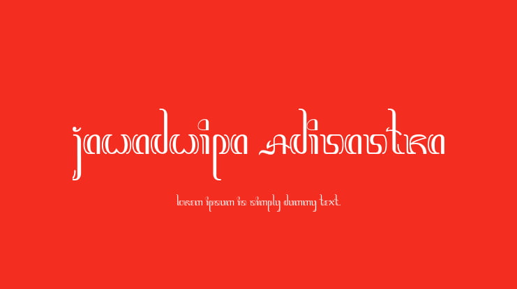 Jawadwipa Adisastra Font