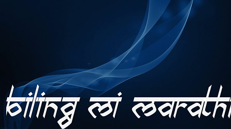 biling mi marathi Font Family