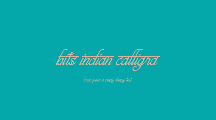 bits indian calligra Font Family