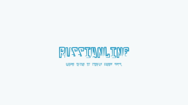RussianLine Font