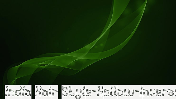 India Hair Style-Hollow-Inverse Font Family