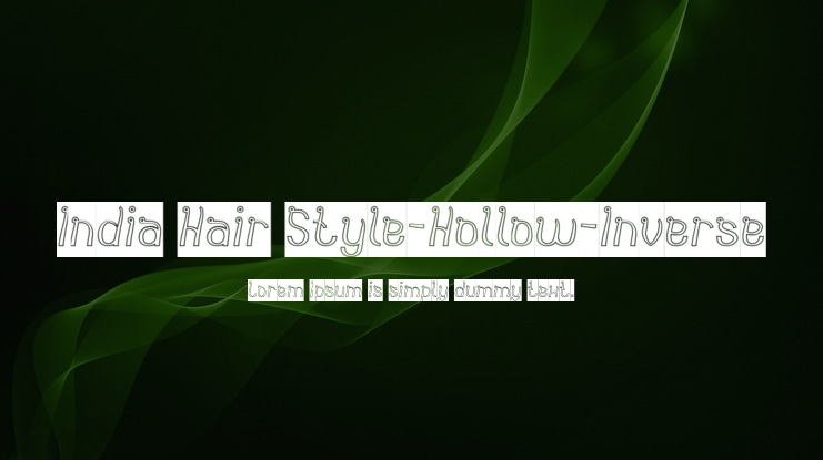 India Hair Style-Hollow-Inverse Font Family