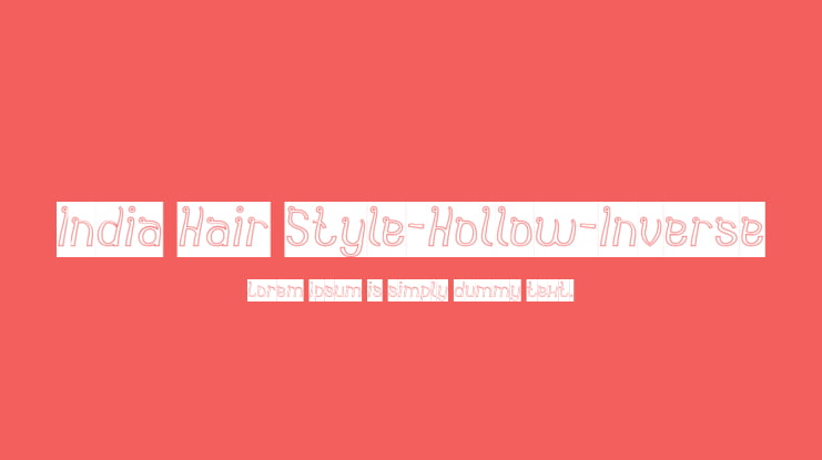 India Hair Style-Hollow-Inverse Font Family