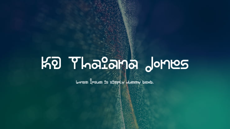 KD Thaiana Jones Font