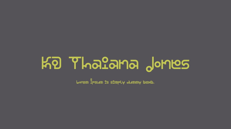 KD Thaiana Jones Font
