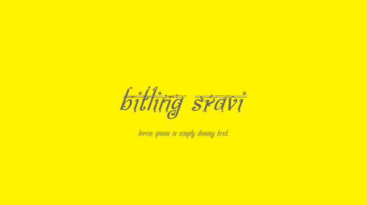 bitling Sravi Font Family