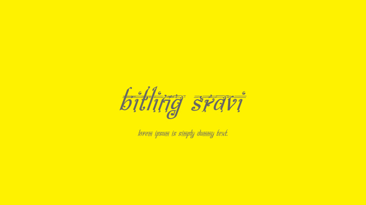 bitling Sravi Font Family