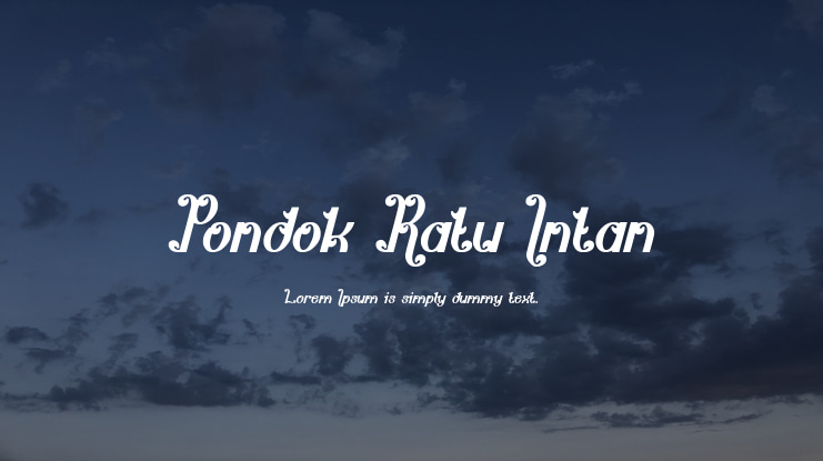 Pondok Ratu Intan Font