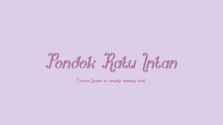 Pondok Ratu Intan Font