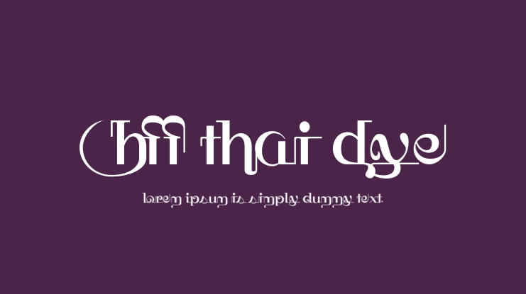 HFF Thai Dye Font
