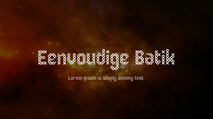 Eenvoudige Batik Font