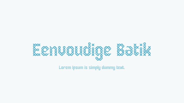 Eenvoudige Batik Font