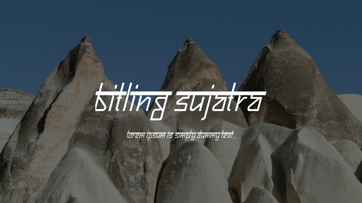 Bitling sujatra Font Family