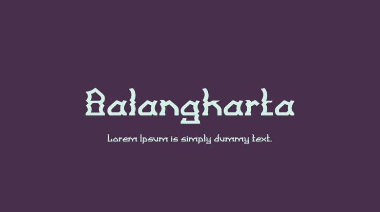 Balangkarta Font