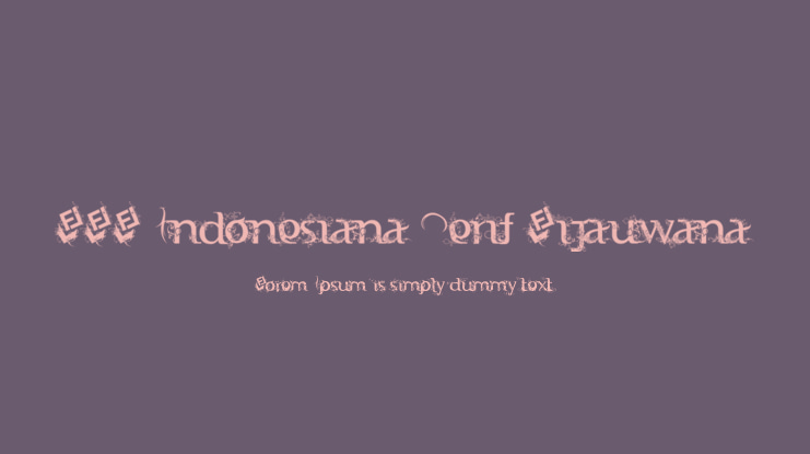 FTF Indonesiana Serif Hijauwana Font