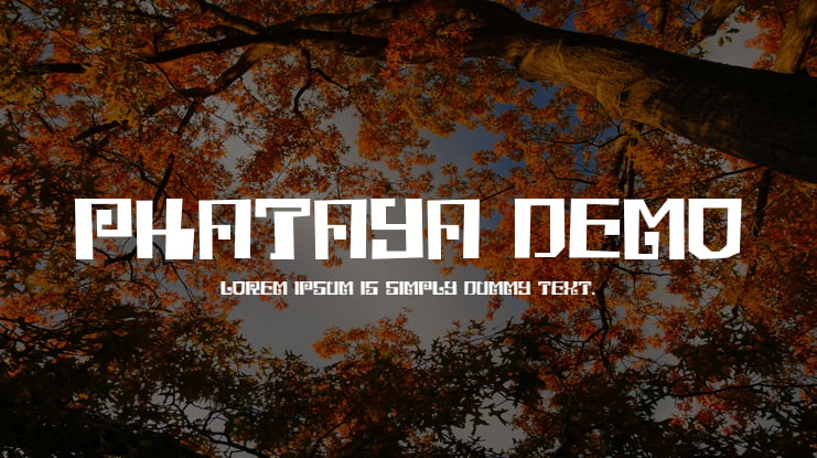 Phataya demo Font