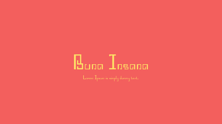 Buna Insana Font