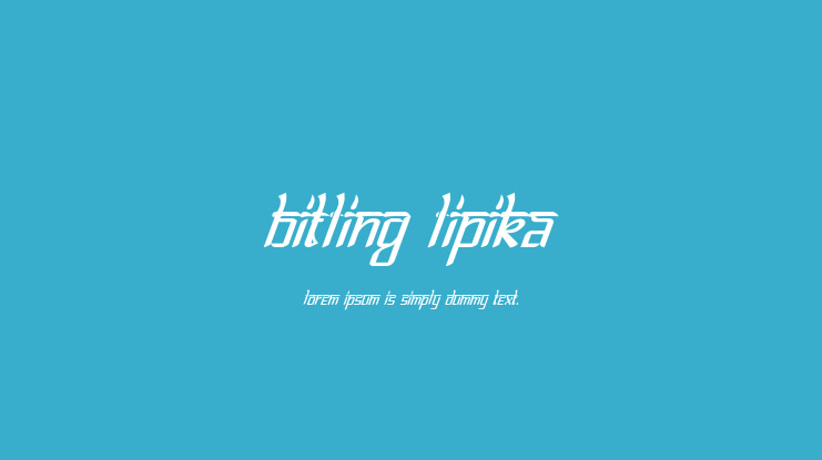 Bitling lipika Font Family