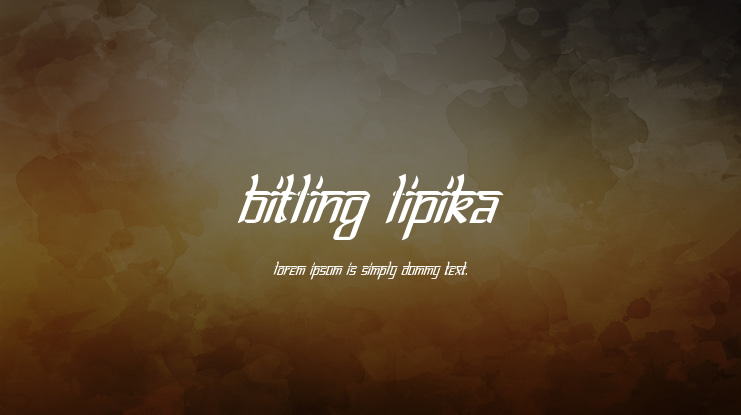 Bitling lipika Font Family