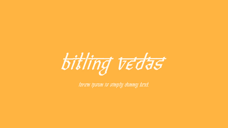 Bitling vedas Font Family