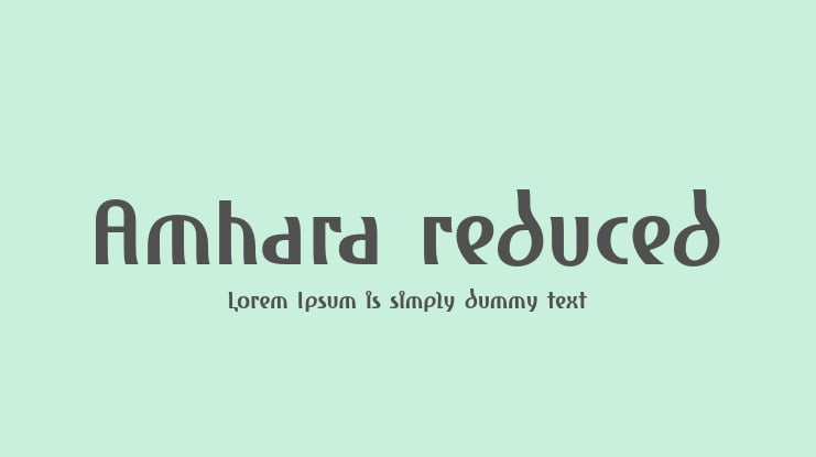 Amhara reduced Font