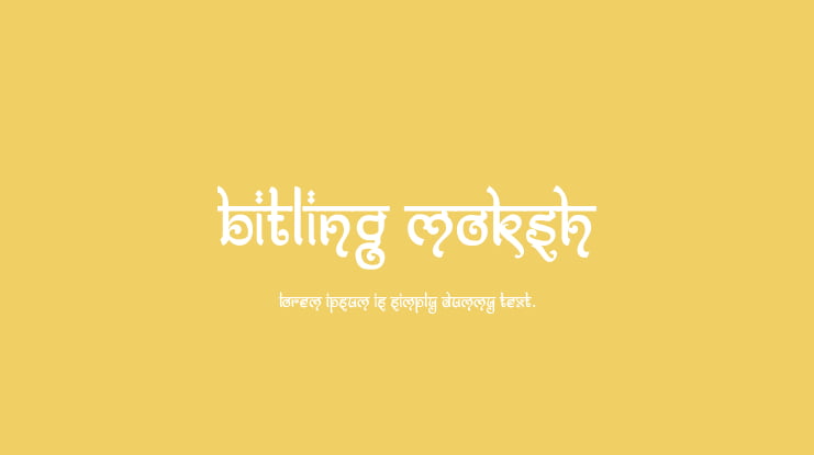 Bitling moksh Font