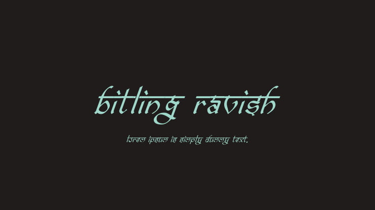 bitling ravish Font Family