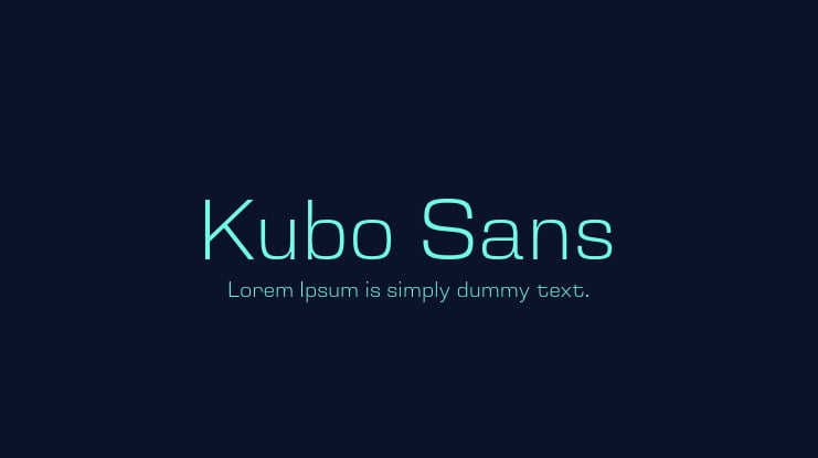 Kubo Sans Font Family