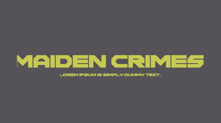 Maiden Crimes Font