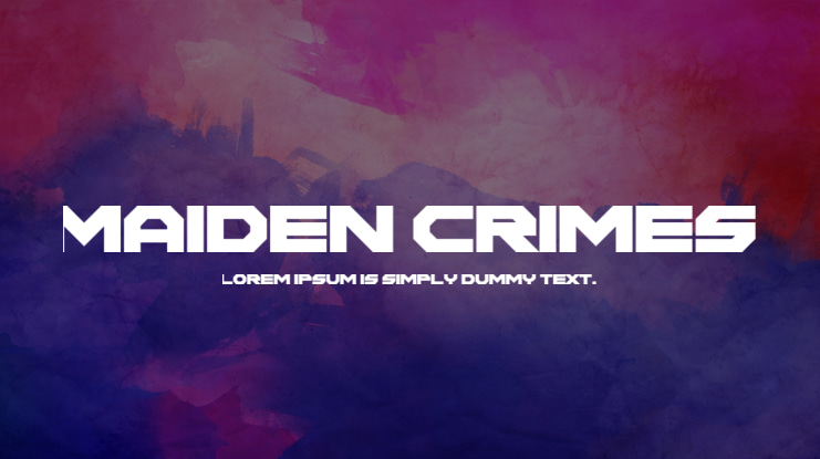 Maiden Crimes Font