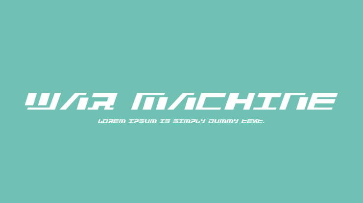 War Machine Font