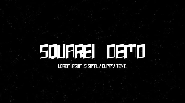 SQUAREI (demo) Font