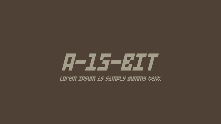 A-15-BIT Font