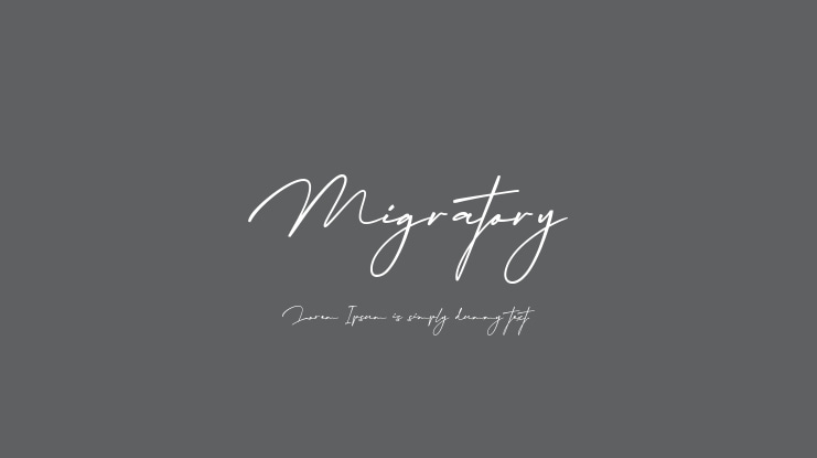 Migratory Font