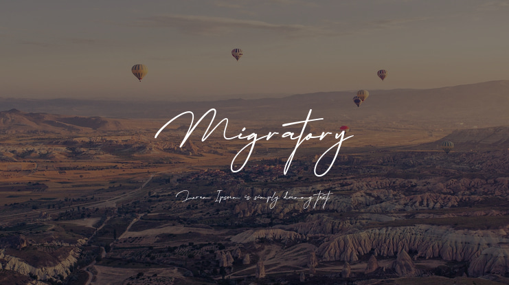 Migratory Font