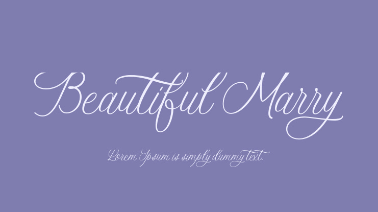 Beautiful Marry Font