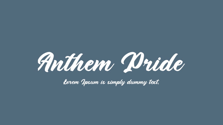 Anthem Pride Font