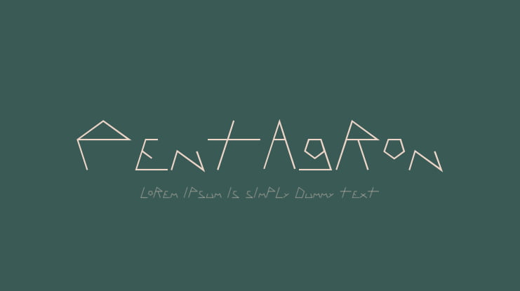 Pentagron Font