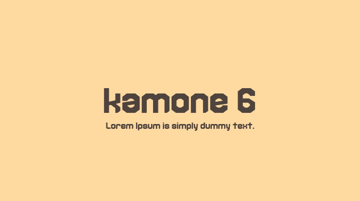 kamone 6 Font