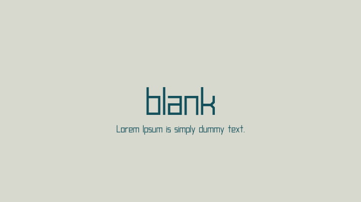 blank Font Family