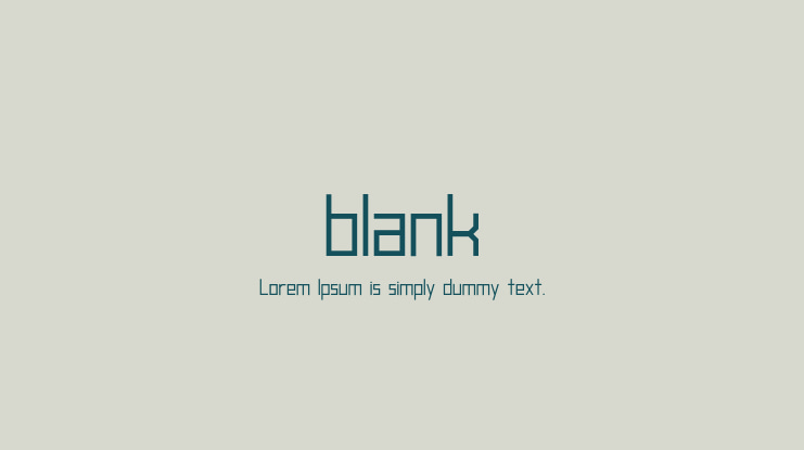 blank Font Family