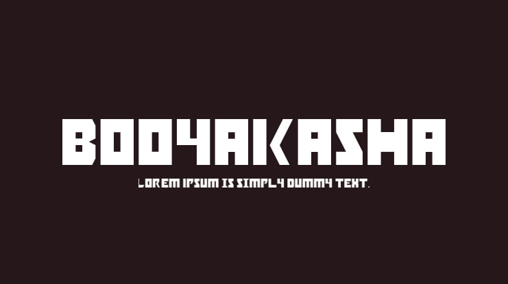 Booyakasha Font
