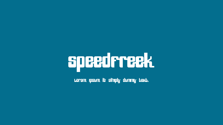 SpeedFreek Font