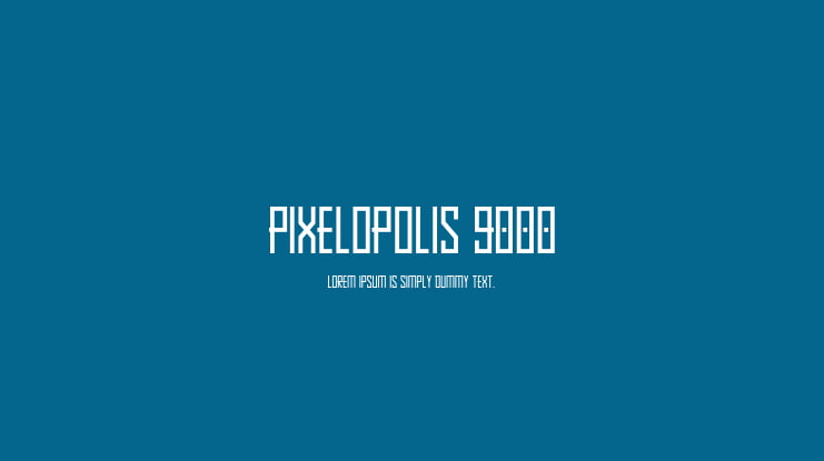 Pixelopolis 9000 Font