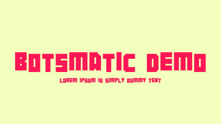 Botsmatic Demo Font
