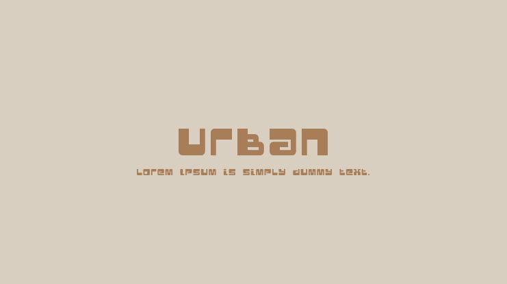 Urban Font Family